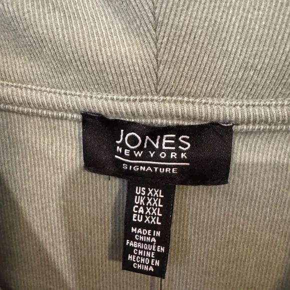 Jones New York Cowl Neck Sweater in Olive. Size XXL. - Picture 3 of 7